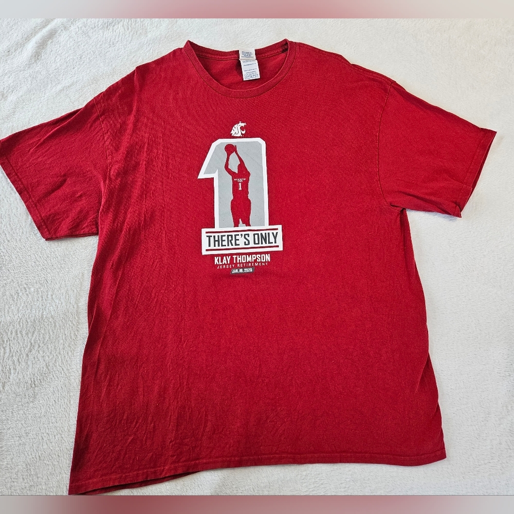 Washington State University Klay Thompson jersey retirement mens xl graphic tee